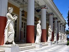 Statues at the Achilleion terrace