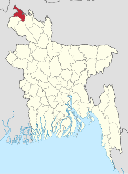 Location of Panchagarh District in Bangladesh