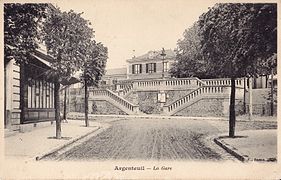 La gare, dans les années 1900.