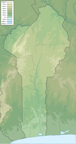 Malanvilles läge i Benin