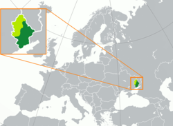   Ozemlje pod nadzorom DLR od leta 2014   Ozemlje pod nadzorom DLR od ruske invazije 2022   Ozemlje Donecke oblasti pod ukrajinskim nadzorom