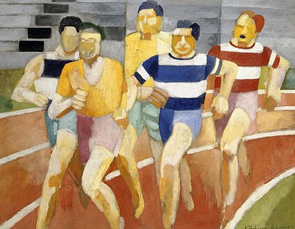 Les Coureurs par Robert Delaunay, huile sur toile, vers 1924.