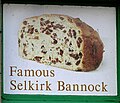 An advertisement for Selkirk bannock