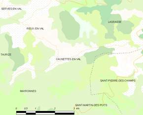 Poziția localității Caunettes-en-Val