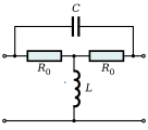 Zobel network bridge T high-pass filter section