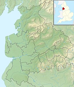 Position of lake in Lancashire