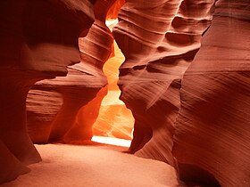 Vue de l'intérieur de l'Upper Antelope Canyon