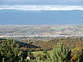 Plaine et monts du Forez vue de la table d'orientation.