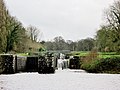 L'écluse du Minguen (écluse no 166 du canal de Nantes à Brest).