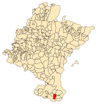 Localização do município de Ribaforada em Navarra