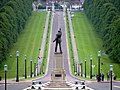 Edward Carson statue as seen from porch