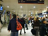 The former station concourse at rush hour