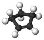 Molecuulmodel van cyclopenteen