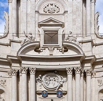 Broken pediment of San Marcello al Corso, Rome, by Carlo Fontana, 1682–1683[181]