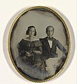 Daguerréotype de 1846, à base d'iodure d'argent (Portrait de Maria Louise de Hart & Johannes Ellis, Pays-Bas).