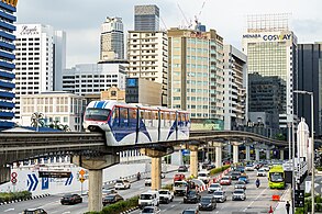 Scomi Sutra 4-car train on KL Monorail.