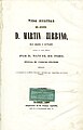 Portada. Manuel de Toro. Vida militar del jeneral D. Martin Zurbano, sus hijos y cuñado. Madrid 1848