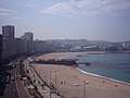 Praia de Orzán e Praia de Riazor (ao fondo)