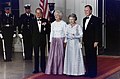 Elisabet II Yhdysvaltain presidentti George H. W. Bushin kanssa Valkoisessa talossa vuonna 1991