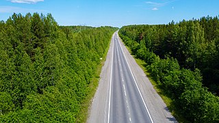 La route près de Verkhniaïa Toura.