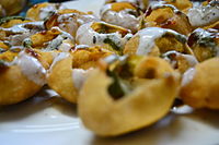 Home made dahi puri