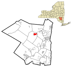 Location in Ulster County and the state of New York.