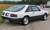 1985 Mercury Capri GS 5.0L rear view, showing the distinctive hatch design