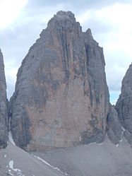 La cara nord de la Cima Grande di Lavaredo