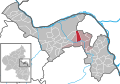 Localisation d'Essenheim dans la Verbandsgemeide et dans l'arrondissement