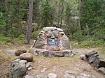 Struve Geodetic Arc memorial tablet on a stone monument