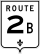 Route 2B marker