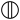 circle with 2 intersecting vertical lines