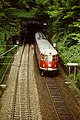 DB-Triebzug der Baureihe 456 bei Einfahrt in den Binauer Tunnel