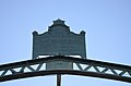 The Berlin Iron Bridge Co. plaque on the top of the bridge.