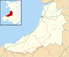 Penybont is located in Ceredigion