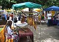 A vendor's craft booth at the Eugene Saturday Market