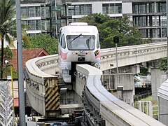 Changement de voie près de KL Sentral.