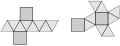 Zwei Netzdarstellungen eines quadratischen Antiprismas