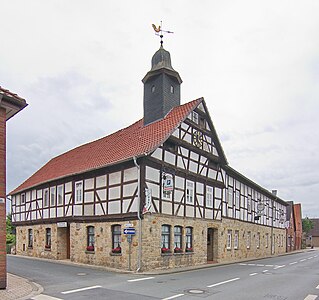 Café-restaurant Ratskeller in het historische raadhuis [2] van Hagenburg