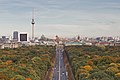 Vista da Siegessäule ao Portão de Brandemburgo