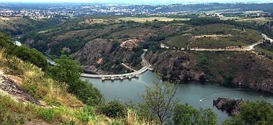 Barrage de Grangent en 2006.