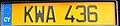 New car licence plate behind (2004)