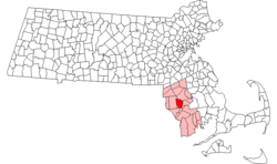 Location in Bristol County in Massachusetts