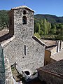 Le clocher-mur de l'église Notre-Dame de Termes.