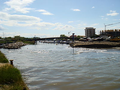 The river Rubicon in Bellaria, Italy