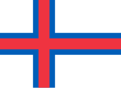 Merkið - The Sign - Das Zeichen - Mærket. Føroya Flagg - Flag of the Faroes - Flagge der Färöer - Færøernes Flag - Flaga Wysp Owczych