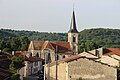 Vue du l'église et du village.