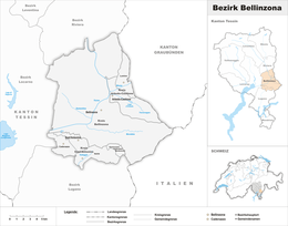 Distretto di Bellinzona – Localizzazione