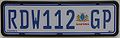 Gauteng Province plate