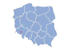 Localização de Bolków na Polónia